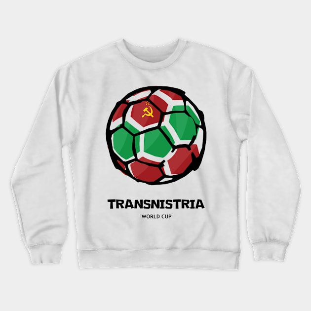 Transnistria Football Country Flag Crewneck Sweatshirt by KewaleeTee